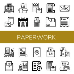 paperwork icon set