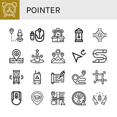 Set of pointer icons