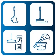 Set of scrubbing icons