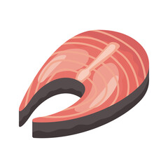 salmon meat detailed style icon