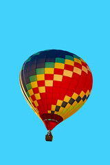 Colored hot air balloons in the sky