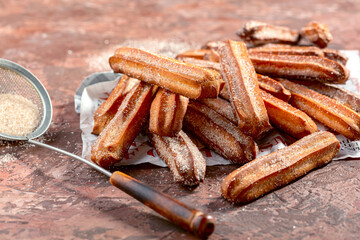 Churros - traditional Spanish dessert.