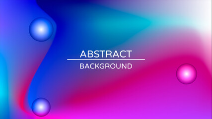 Abstract holographic gradient poster with pearlescent spheres. Design template for award, brochure, certificate, flyer, cover, banner, wallpaper, presentation. Trendy liquid vector background.