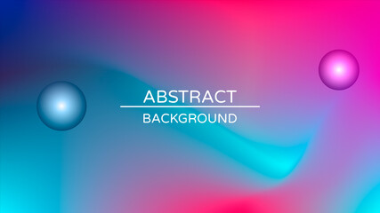 Abstract holographic gradient poster with pearlescent spheres. Design template for award, brochure, certificate, flyer, cover, banner, wallpaper, presentation. Trendy liquid vector background.