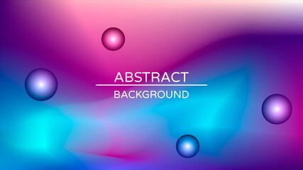 Abstract holographic gradient poster with pearlescent spheres. Design template for award, brochure, certificate, flyer, cover, banner, wallpaper, presentation. Trendy liquid vector background.