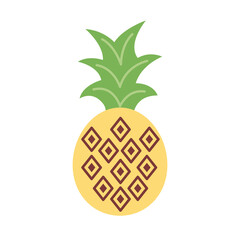 fresh pineapple flat style icon