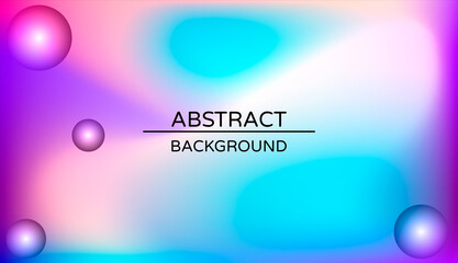 Abstract holographic gradient poster with pearlescent spheres. Design template for award, brochure, certificate, flyer, cover, banner, wallpaper, presentation. Trendy liquid vector background.