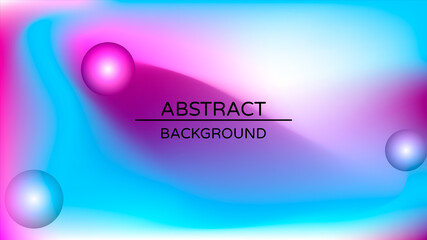 Abstract holographic gradient poster with pearlescent spheres. Design template for award, brochure, certificate, flyer, cover, banner, wallpaper, presentation. Trendy liquid vector background.