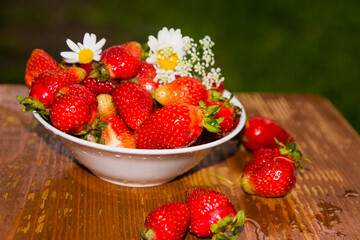strawberries in a bowl