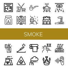 Set of smoke icons