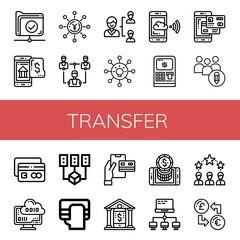 transfer icon set