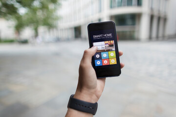 POV Home automation app on smart phone screen