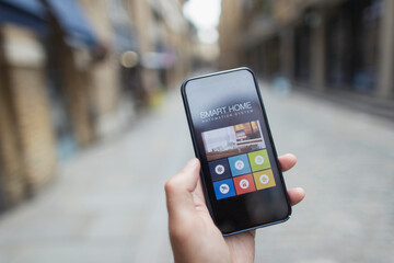 POV Home automation app on smart phone screen