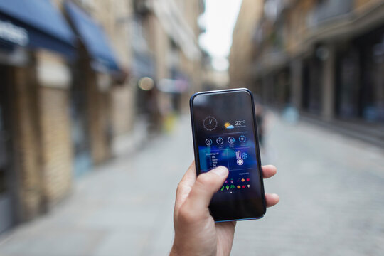 POV Home automation app on smart phone screen