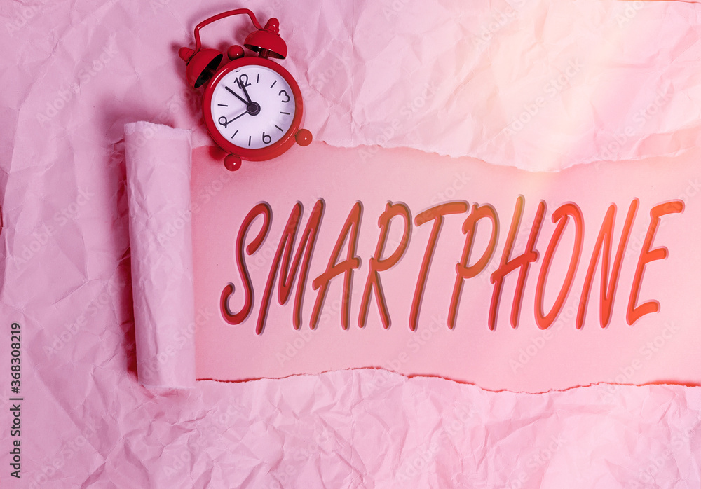 Poster word writing text smartphone. business photo showcasing the mobile phone that performs many of the f