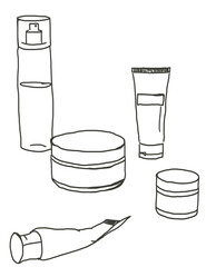 cosmetic health products bottles