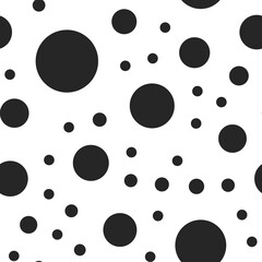 Dots seamless pattern. Random circles texture background.
