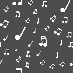 Musical notes seamless pattern. Music note texture background.