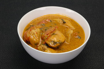 Traditional thai curry chicken soup