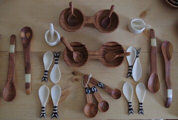 wood tools kitchen bowls