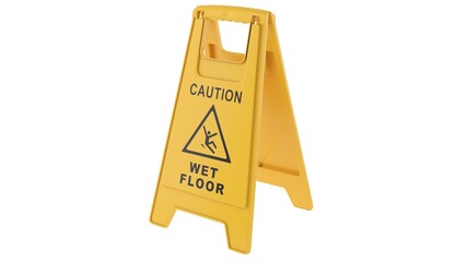 Wet floor caution stand