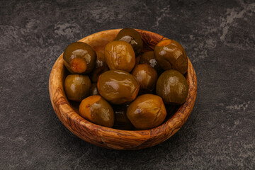 Marinated feijoa in the bowl