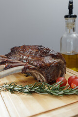 oven-roasted lamb rib with rosemary and olive oil