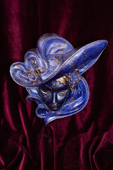 Venetian mask made of plaster painted with paints