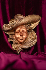 Venetian mask made of plaster painted with paints