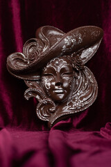 Venetian mask made of plaster painted with paints