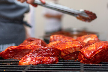 barbacoa de picaña en hojas de agave y al asador 
