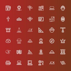 Editable 36 engineer icons for web and mobile