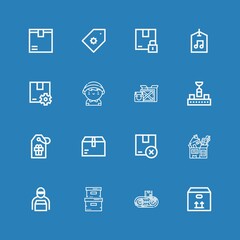 Editable 16 cardboard icons for web and mobile