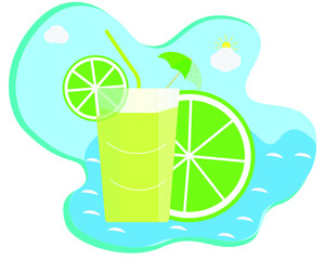 Obraz premium cocktail with lime