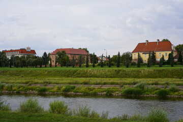 Obraz premium Warthe mit Dominsel in Poznan