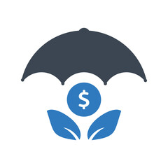 Secure investment icon. Vector icon on white background.