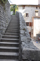 Fototapeta na wymiar Ancient streets of the city of Kator in Montenegro .