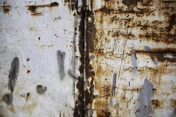 Rust texture on metal wall