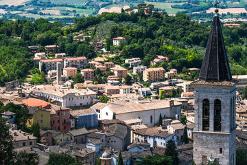 historic center of the medieval town of spoleto umbria italy