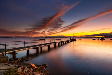 Obraz premium sunset with Jetty