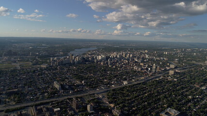 Aerial Footage of Dows Lake, Ottawa, Ontario. 