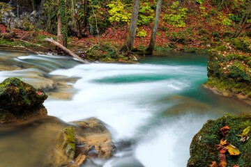 Mountain river in late Autumn