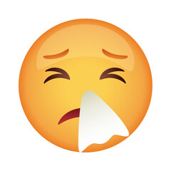 emoji face sickness flat style icon