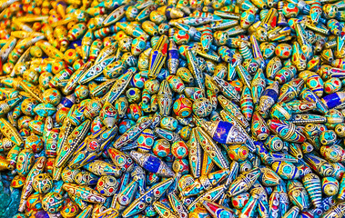 The Eastern style beads with coral, turquoise and lapis lazuli