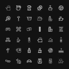 Editable 36 breakfast icons for web and mobile