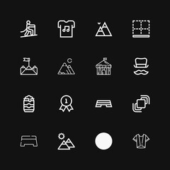 Editable 16 top icons for web and mobile