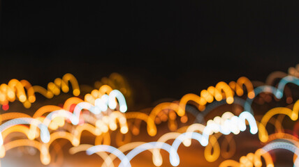 Blurry image of night lights