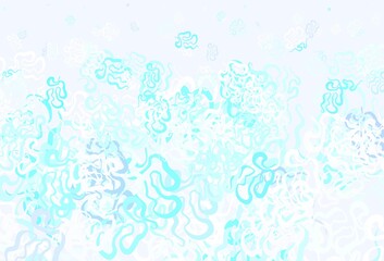 Light BLUE vector texture with abstract forms.