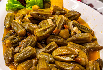 delicious cold dishes at open buffet