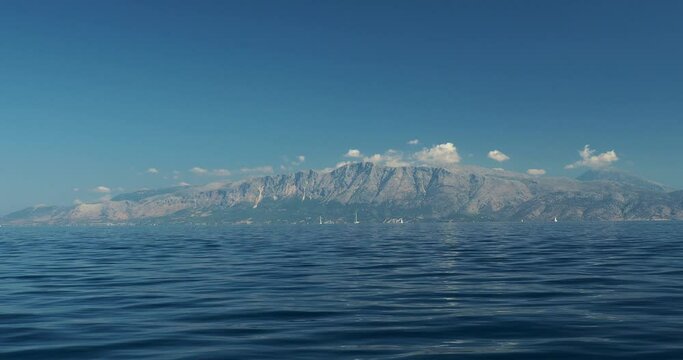Sailing the Ionian sea in Greece